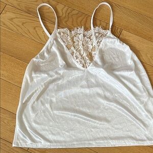 Elegant White Lace Trim Camisole